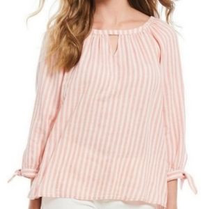 Anthropologie Sanctuary Pink Striped Ballet Top